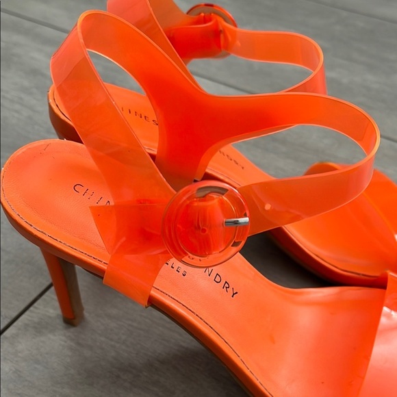 CHINESE LAUNDRY Women's Orange Jelly Heeled Sandals, Size 8.5 - Picture 3 of 9